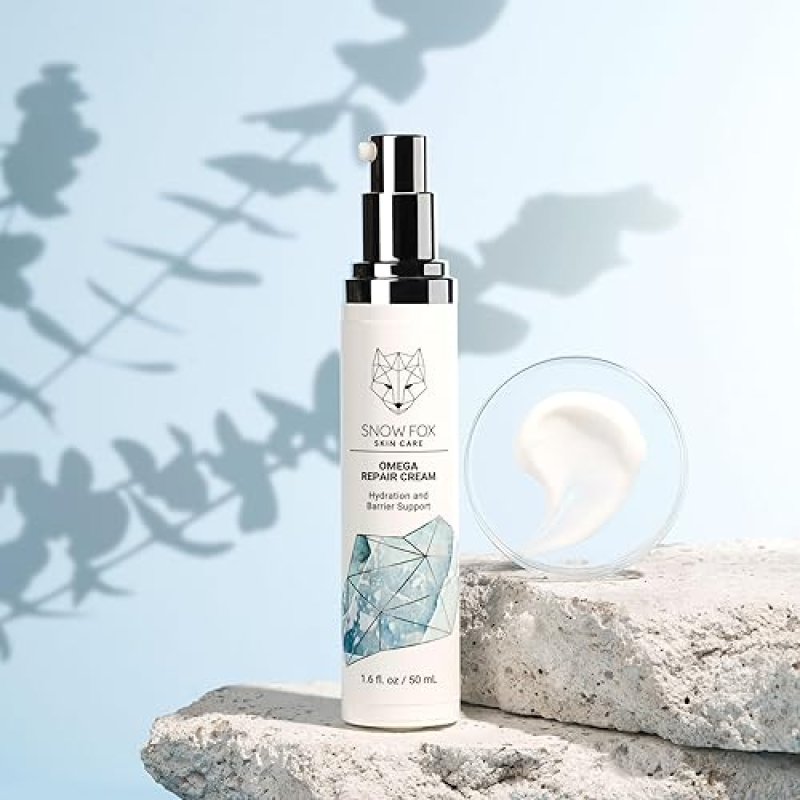 SNOW FOX OMEGA REPAIR CREAM 50ML PLANT-BASED OMEGA 3-6-7-9 MOISTURIZER FOR FACE AND SKIN