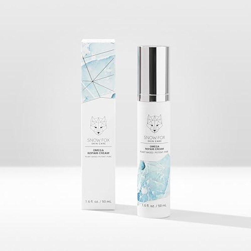 SNOW FOX OMEGA REPAIR CREAM 50ML PLANT-BASED OMEGA 3-6-7-9 MOISTURIZER FOR FACE AND SKIN