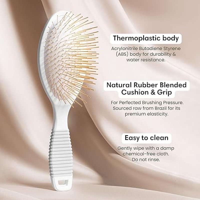 GUA SHA HAIR SCALP MASSAGE BRUSH NATURAL JADE COMB FOR HAIR GROWTH RELAXATION