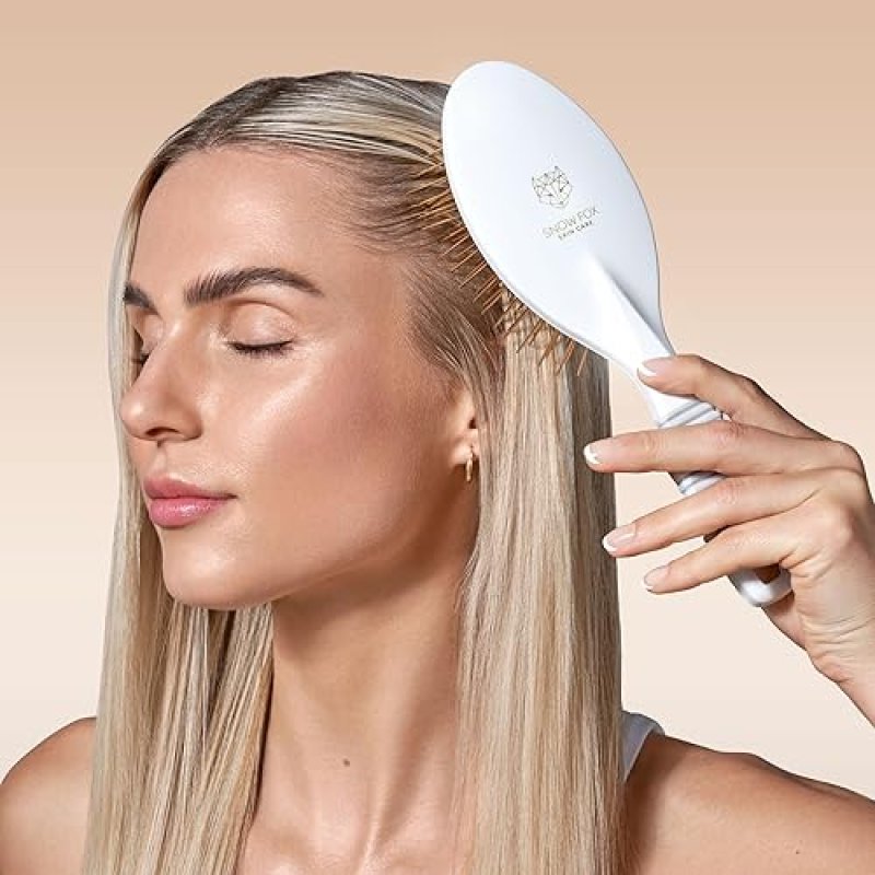 GUA SHA HAIR SCALP MASSAGE BRUSH NATURAL JADE COMB FOR HAIR GROWTH RELAXATION