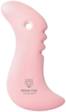 PORCELAIN GUA SHA FACIAL TOOL FOR FACE SCULPTING, LYMPHATIC DRAINAGE JAWLINE BLOSSOM PINK