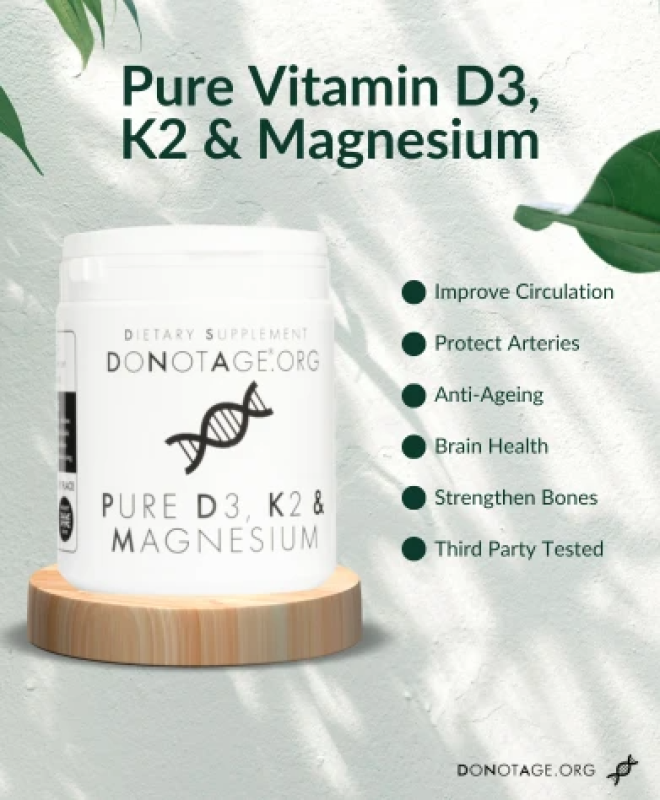 DONOTAGE PURE VITAMIN D3, K2 & MAGNESIUM