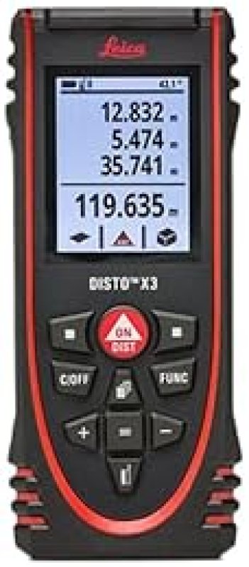 LEICA DISTO X3 RUGGED LASER DISTANCE METER, 150M RANGE, DURABLE DIGITAL MEASURING TOOL