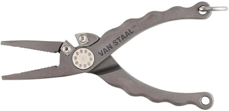 VAN STAAL FISHING PLIERS WITH LANYARD AND LEATHER SHEATH DURABLE SALTWATER FISHING TOOL