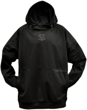 VAN STAAL MENS BLACK ELASTIC DRAWCORD HOODIE, SIZE LARGE COMFORTABLE FISHING PULLOVER SWEATSHIRT