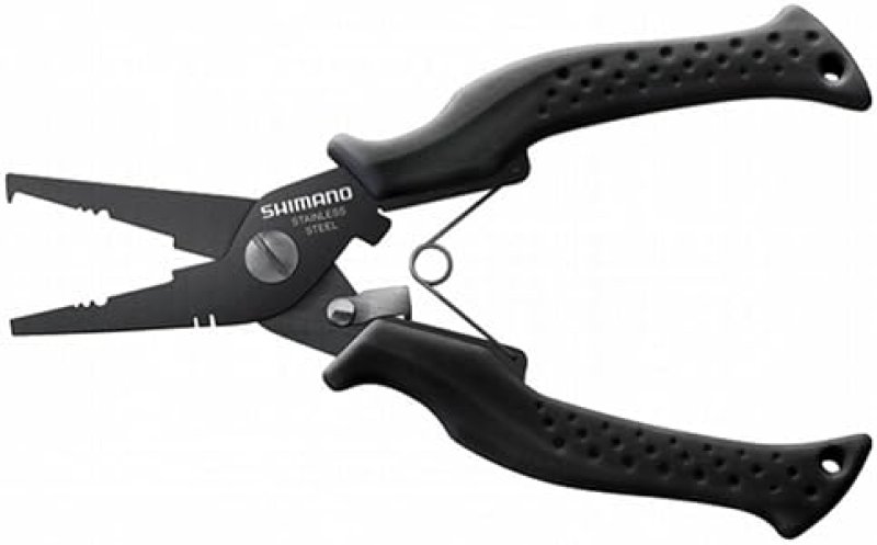 SHIMANO ADV 6-INCH FISHING PLIERS, BLACK DURABLE STAINLESS STEEL MULTI-TOOL ATAD006BK