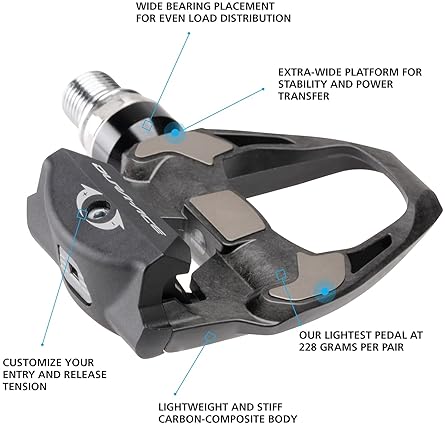 SHIMANO DURA-ACE PD-R9100 ROAD BIKE PEDALS LIGHTWEIGHT, DURABLE, HIGH PERFORMANCE CLIPLESS PEDALS