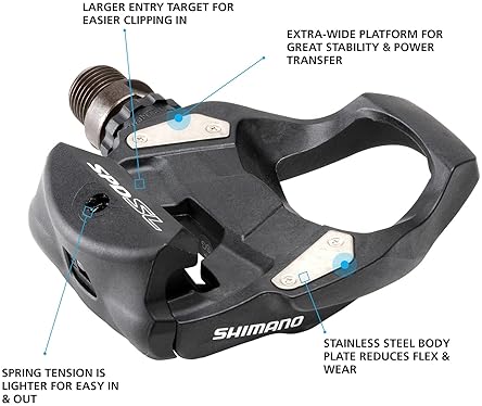 SHIMANO  PD-RS500 SPD-SL ROAD BIKE PEDALS LIGHTWEIGHT CLIPLESS PEDALS FOR CYCLING PERFORMANCE