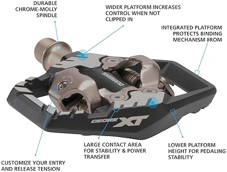 SHIMANO PD-M8120 SPD PEDALS FOR TRAIL ENDURO MOUNTAIN BIKING DURABLE CLIPLESS BIKE PEDALS