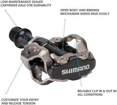 SHIMANO PD-M540 SPD CLIPLESS BIKE PEDALS LIGHTWEIGHT, DURABLE PEDALS FOR ROAD MOUNTAIN BIKES