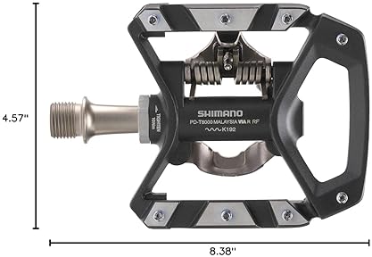 SHIMANO DEORE XT PD-T8000 TREKKING PEDALS, BLACK, ONE SIZE DURABLE BIKE PEDALS FOR TOURING