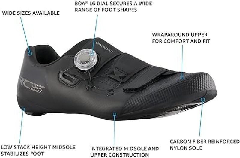 SHIMANO SH-RC502 MEN S LIGHTWEIGHT ROAD CYCLING SHOES PRO PERFORMANCE, BREATHABLE DURABLE