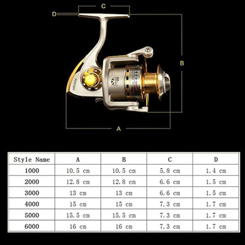 DIWA SPINNING FISHING REEL FOR SALTWATER FRESHWATER, 1000-6000 SERIES, LEFT RIGHT HAND, LIGHTWEIGHT