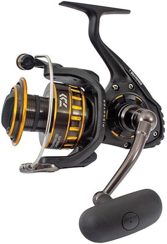 DAIWA BG SALTWATER SPINNING REEL DURABLE FISHING REEL, BLACK GOLD, HEAVY DUTY PERFORMANCE