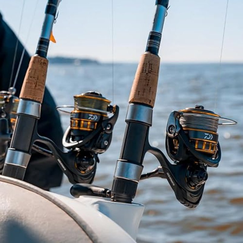 DAIWA BG SALTWATER SPINNING REEL DURABLE FISHING REEL, BLACK GOLD, HEAVY DUTY PERFORMANCE