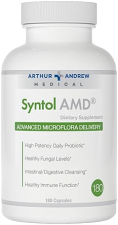 ARTHUR ANDREW MEDICAL  SYNTOL 3-IN-1 PROBIOTIC, PREBIOTIC FIBER YEAST CLEANSE ENZYME FORMULA  180 CAPS