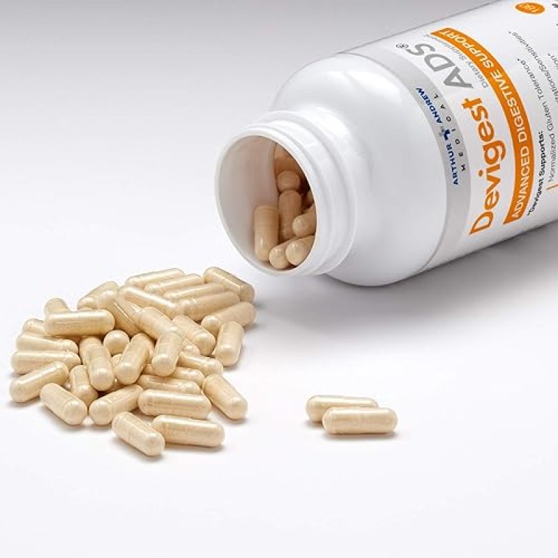 ARTHUR ANDREW MEDICAL DEVIGEST ADS ADVANCED DIGESTIVE SUPPORT - LACTOSE INTOLERANCE RELIEF, VEGAN, 180 CAPSULES
