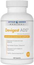 ARTHUR ANDREW MEDICAL  DEVIGEST ADS DIGESTIVE ENZYME, LACTOSE CASEIN RELIEF, VEGAN, NON-GMO, 180 CAPSULES