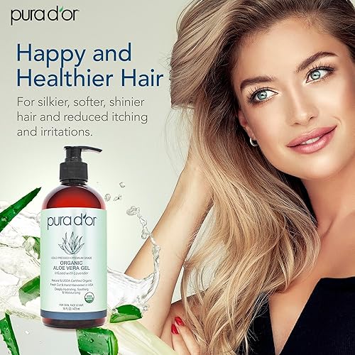 PURA DOR LAVENDER, NATURAL, HYDRATING FOR SKIN HAIR, SUNBURN RELIEF