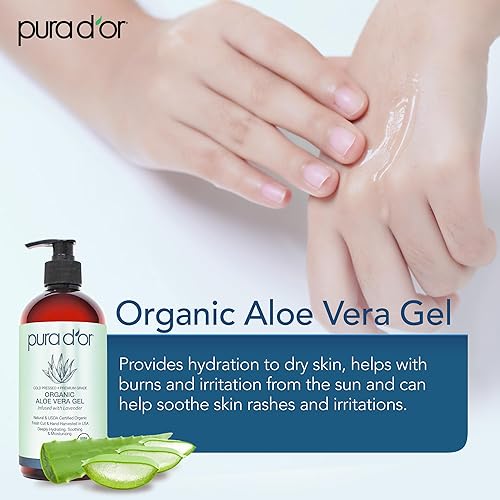 PURA DOR LAVENDER, NATURAL, HYDRATING FOR SKIN HAIR, SUNBURN RELIEF
