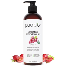 PURA DOR ORGANIC GRAPESEED OIL 16OZ 100 PURE COLD PRESSED CARRIER OIL FOR SKIN HAIR