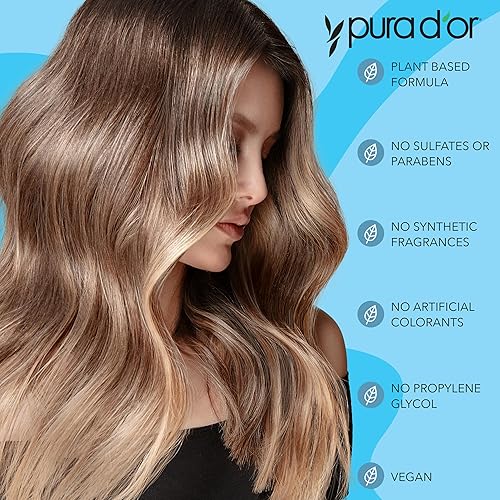 PURA DOR BIOTIN SHAMPOO CONDITIONER SET FOR THINNING HAIR, CLINICALLY TESTED, 16OZ X 2