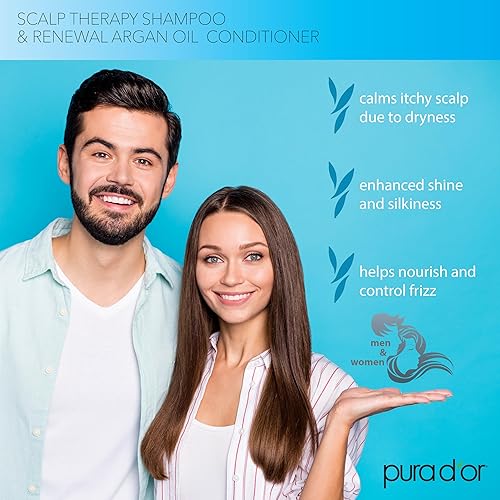 PURA DOR ARGAN OIL CONDITIONER 16OZ SULFATE-FREE, HYDRATING, FRIZZ CONTROL, COLOR-SAFE, FOR DRY HAIR