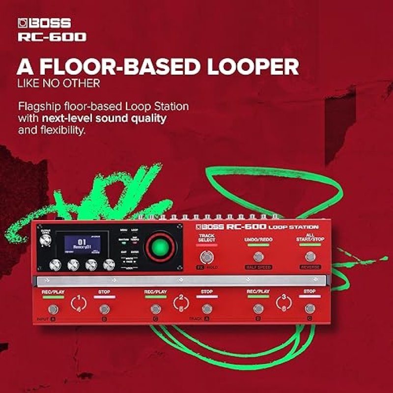 BOSS RC-600 FLOOR LOOP STATION FOR MUSICIANS NEXT-GEN LOOPER WITH EFFECTS REAL-TIME CONTROL