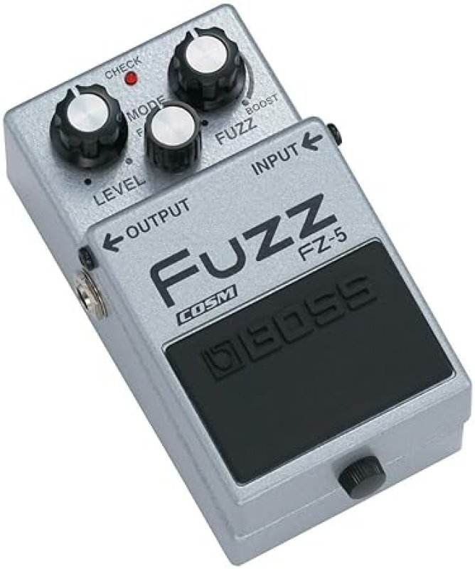 BOSS FZ-5 FUZZ GUITAR EFFECTS PEDAL, SILVER, MEDIUM CLASSIC VINTAGE TONE FOR ELECTRIC GUITAR
