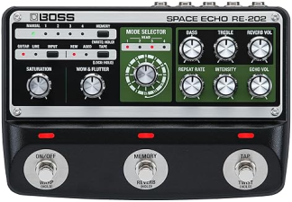 BOSS RE-202 SPACE ECHO PEDAL TAPE ECHO, DELAY SPRING REVERB, TRUE STEREO, ROLAND RE-201 REISSUE