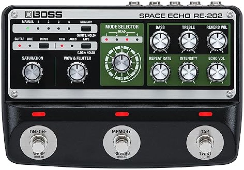 BOSS RE-202 SPACE ECHO PEDAL TAPE ECHO, DELAY SPRING REVERB, TRUE STEREO, ROLAND RE-201 REISSUE