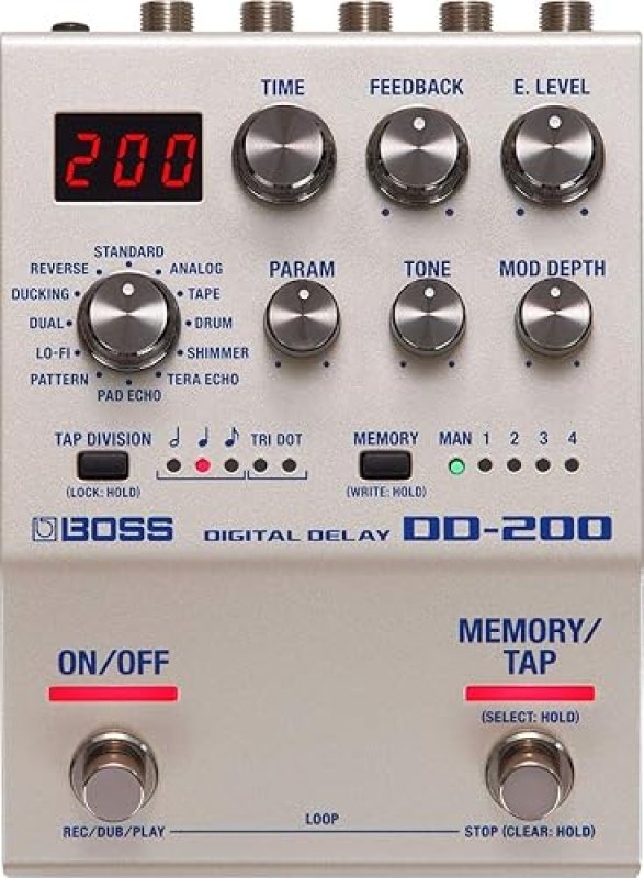 BOSS DD-200 DIGITAL DELAY GUITAR EFFECTS PEDAL VERSATILE ECHO DELAY STOMPBOX FOR GUITARISTS