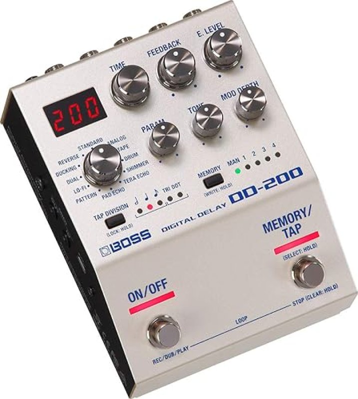 BOSS DD-200 DIGITAL DELAY GUITAR EFFECTS PEDAL VERSATILE ECHO DELAY STOMPBOX FOR GUITARISTS