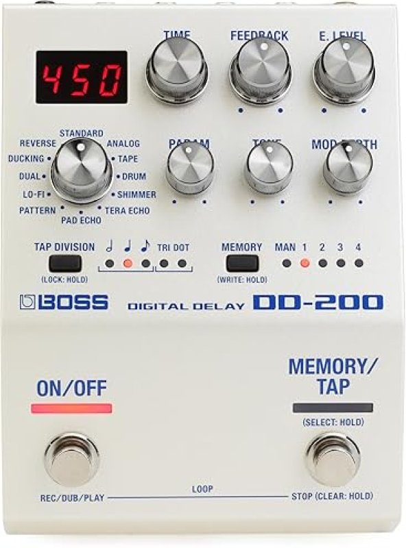 BOSS DD-200 DIGITAL DELAY GUITAR EFFECTS PEDAL VERSATILE ECHO DELAY STOMPBOX FOR GUITARISTS