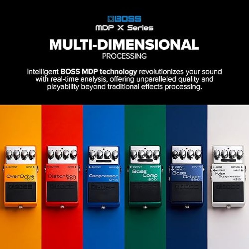 BOSS NS-1X NOISE SUPPRESSOR PEDAL WITH MDP TECHNOLOGY, ULTRA-FAST GATE SEND RETURN LOOP