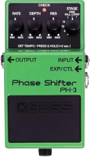 BOSS PH-3 PHASE SHIFTER GUITAR EFFECTS PEDAL, MEDIUM SIZE, GREEN PH-3 MODULATION STOMPBOX