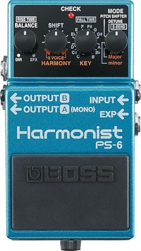 BOSS PS-6 HARMONIST GUITAR EFFECTS PEDAL PITCH SHIFTER HARMONY, BLUE