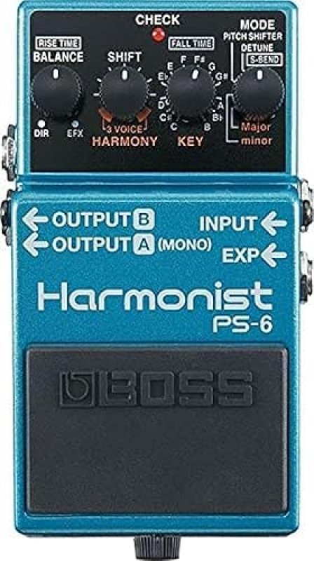 BOSS PS-6 HARMONIST GUITAR EFFECTS PEDAL PITCH SHIFTER HARMONY, BLUE