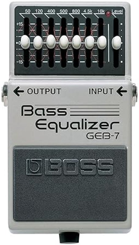BOSS GEB-7 SEVEN-BAND GRAPHIC BASS EQUALIZER PEDAL FOR GUITAR AND BASS EFFECTS