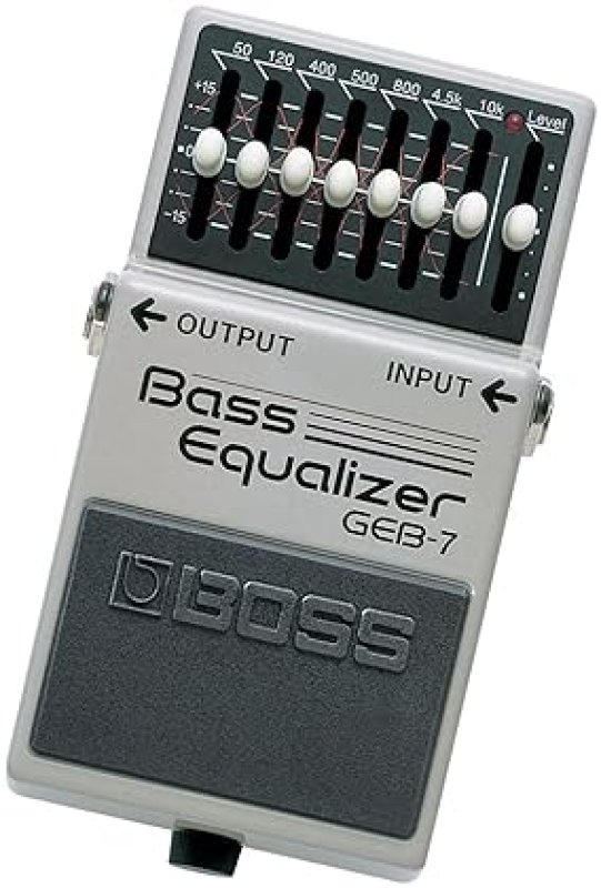 BOSS GEB-7 SEVEN-BAND GRAPHIC BASS EQUALIZER PEDAL FOR GUITAR AND BASS EFFECTS
