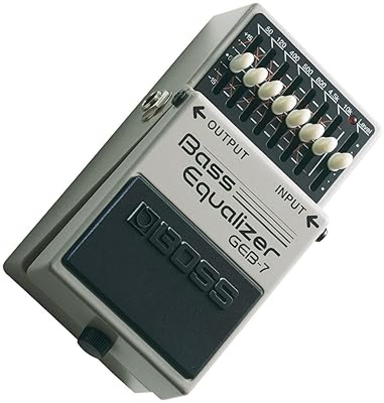 BOSS GEB-7 SEVEN-BAND GRAPHIC BASS EQUALIZER PEDAL FOR GUITAR AND BASS EFFECTS