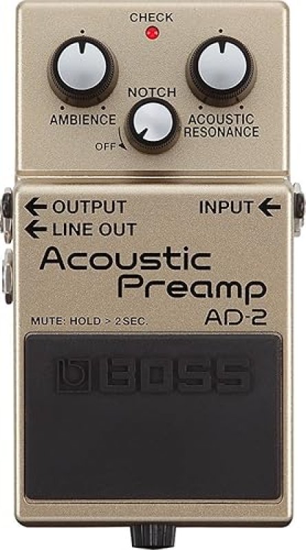 BOSS AD-2 NATURAL ACOUSTIC PREAMP GUITAR EFFECTS PEDAL ENHANCE ACOUSTIC TONE SOUND QUALITY