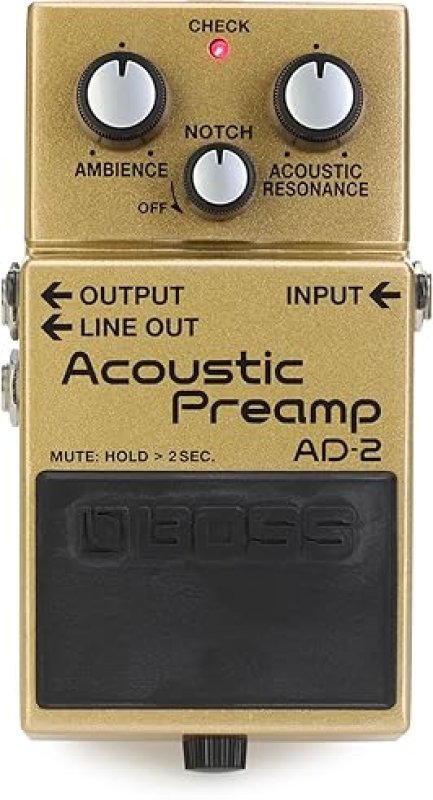 BOSS AD-2 NATURAL ACOUSTIC PREAMP GUITAR EFFECTS PEDAL ENHANCE ACOUSTIC TONE SOUND QUALITY