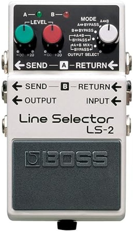 BOSS LS-2 LINE SELECTOR POWER SUPPLY GUITAR EFFECTS PEDAL SWITCH MULTIPLE AMPS PEDALS
