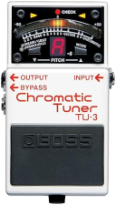 BOSS TU-3 CHROMATIC GUITAR BASS PEDAL TUNER, LED METER, ACCU-PITCH, PRO STOMPBOX ACCURACY