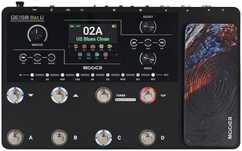 Mooer GE150 Max Bataryalı Gitar Efekt Pedalı Amp Modelleyici