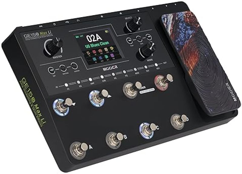 Mooer GE150 Max Bataryalı Gitar Efekt Pedalı Amp Modelleyici