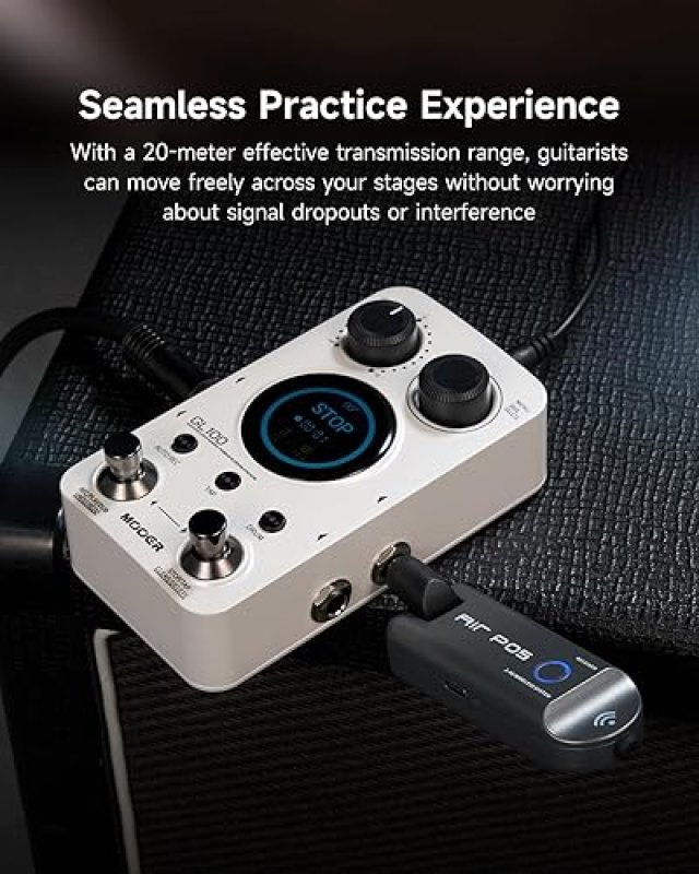 MOOER AIR P05 WIRELESS GUITAR SYSTEM, TRANSMITTER RECEIVER FOR ELECTRIC ACOUSTIC BASS AMPLIFIER