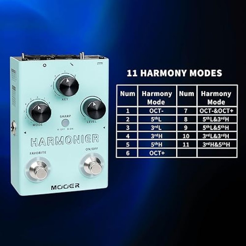 MOOER HARMONIER MVP2 VOCAL EFFECTS PROCESSOR PEDAL FOR GUITAR, LIVE SINGING, STREAMING, RECORDING