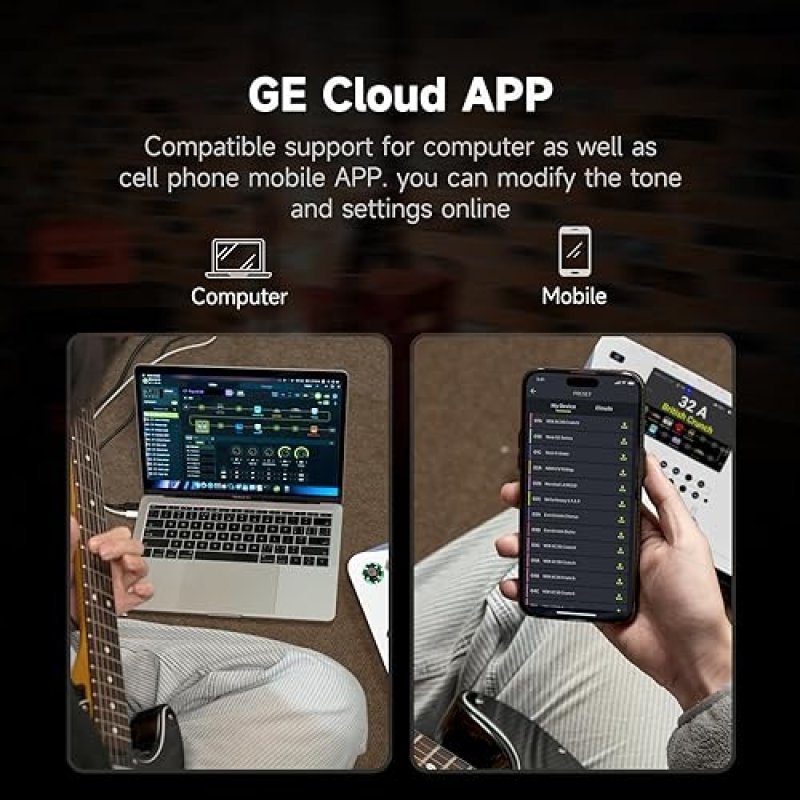 MOOER GE1000 LI WHITE GUITAR MULTI-EFFECTS PEDAL, DUAL CHAINS, AI EQ, 5 TOUCH, 300 FX, MIDI